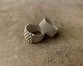 Bague en forme de dôme de point de peyotl tout or rempli ou fichier PDF sterling !