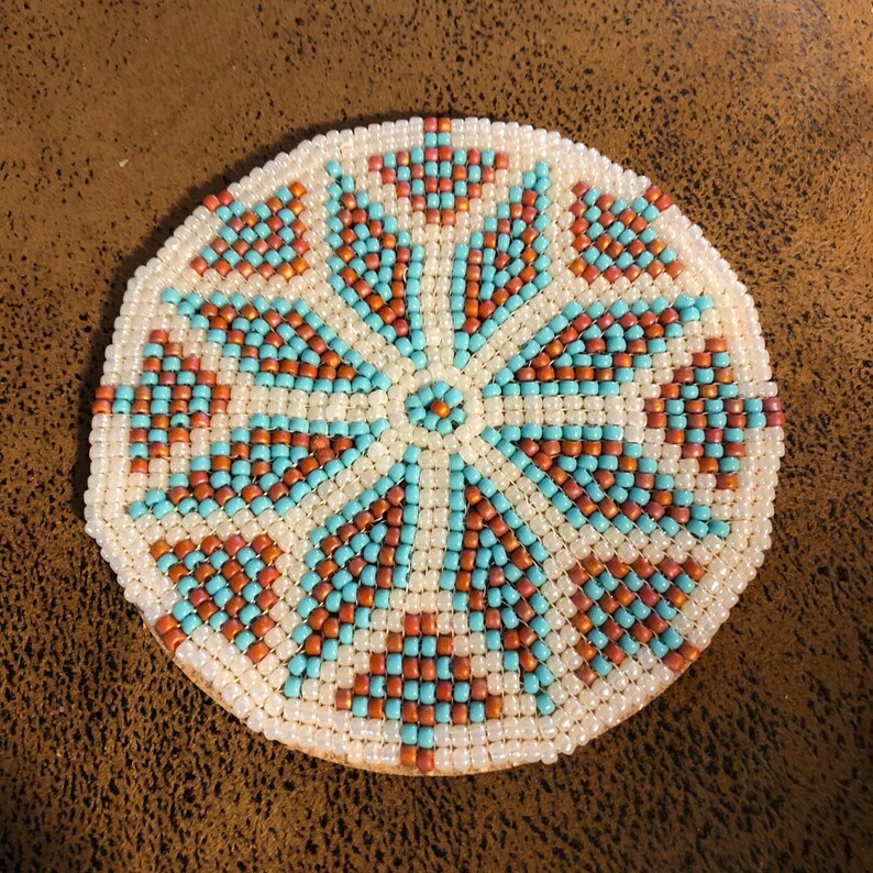 Coaster 4 Inch Round Beaded PDF Tutorial Etsy