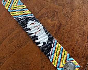 Peyote Bracelet Pattern, The Sacred White Buffalo