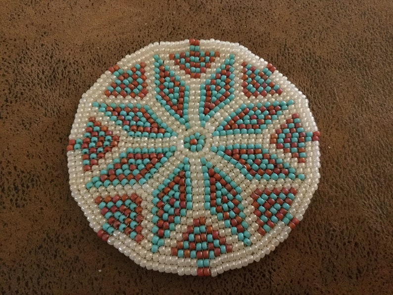 Coaster 4 Inch Round Beaded PDF Tutorial Etsy