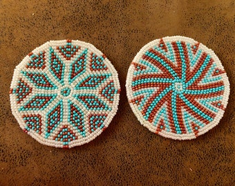Beaded Coasters Patterns for 2 Different Coasters