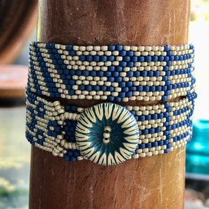Denim Wrap Peyote Stitch Bracelet Pattern - Etsy