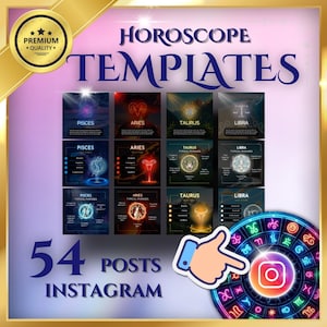 Plantillas de Instagram del zodiaco, Carta natal astrológica, Astrólogo, Instagram astrológico, Plantillas de Instagram, Cartas del oráculo, Canva astrológico