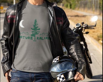 Natureralized Graphic Tee, Outdoors shirt, Nature lover t-shirt, hiking t-shirt, camping t-shirt, outdoor lover tee, eco-friendly t-shirt