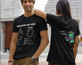 Zombie Healthy Diet Guide T-Shirt, funny zombie t-shirt, Halloween party t-shirt, undead humor, zombie apocalypse tee, walking dead t-shirt