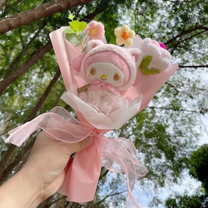 Sanrio Bouquet Hello Kitty Flower Melody Plush Bouquet Christmas Gift Valentine Gift Birthday Gift Gift for Her Anniversary Gift Kids Gift Style 14