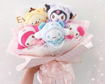 HelloKitty Bouquet Sanrio Bouquet Kuromi Plush Bouquet Christmas Gift Birthday Gift Valentin Gift Anniversary Gift Gift for Her Kids Gift