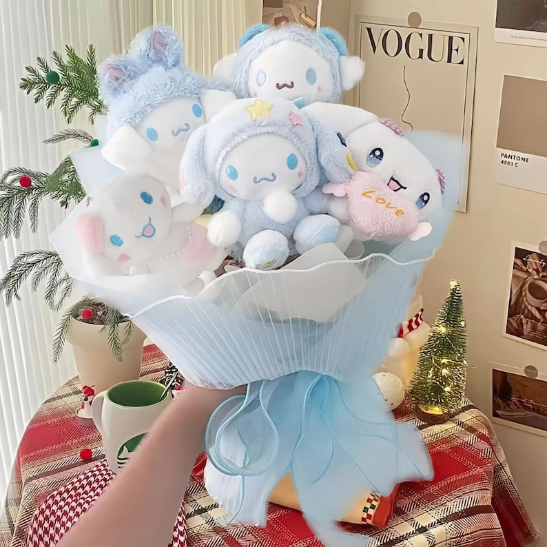 Sanrio Bouquet Hello Kitty Flower Melody Plush Bouquet Christmas Gift Valentine Gift Birthday Gift Gift for Her Anniversary Gift Kids Gift Style 11