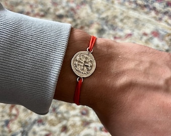 Lion of Samos cord bracelet in 925 Silver