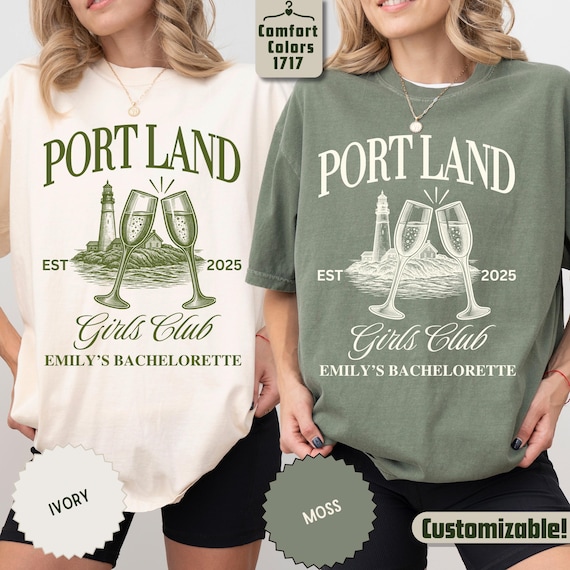 Custom Portland Bachelorette Shirt, Coastal Bride Trip Tee, Girls Weekend Shirt, Bride Squad Tee, Nautical Bridal Party Shirt,Beach Bach Tee