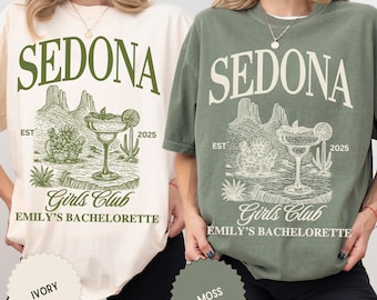 Personalized Sedona Bachelorette Comfort Colors Shirt, Desert Bridal Party Tee