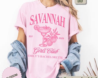 Savannah Bachelorette Party Shirt, Georgia Custom Bachelorette Shirts, Girls Club Georgia Bach, Savannah Girls Trip Shirt, Bridal Party Gift