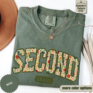 Second Grade Teacher Shirt, 2nd Grade Team Floral T-Shirt, Elementary Back To School Crew Shirt, Teacher Appreciation Gift, New Teacher Gift