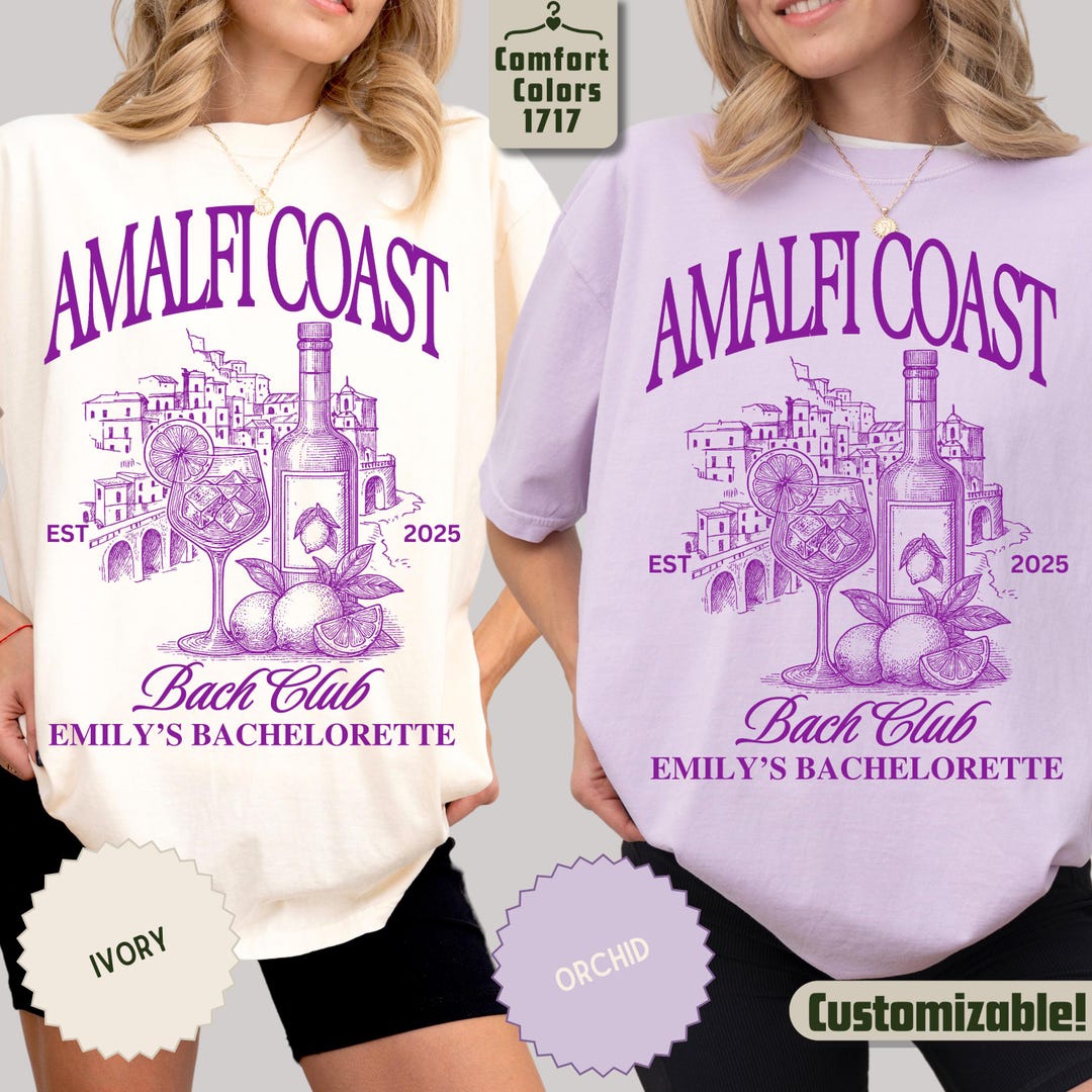 Italianbach Merch Amalfi Coast Bachelorette Shirt, Custom Amalfi Bach Trip Tee, Matching ...
