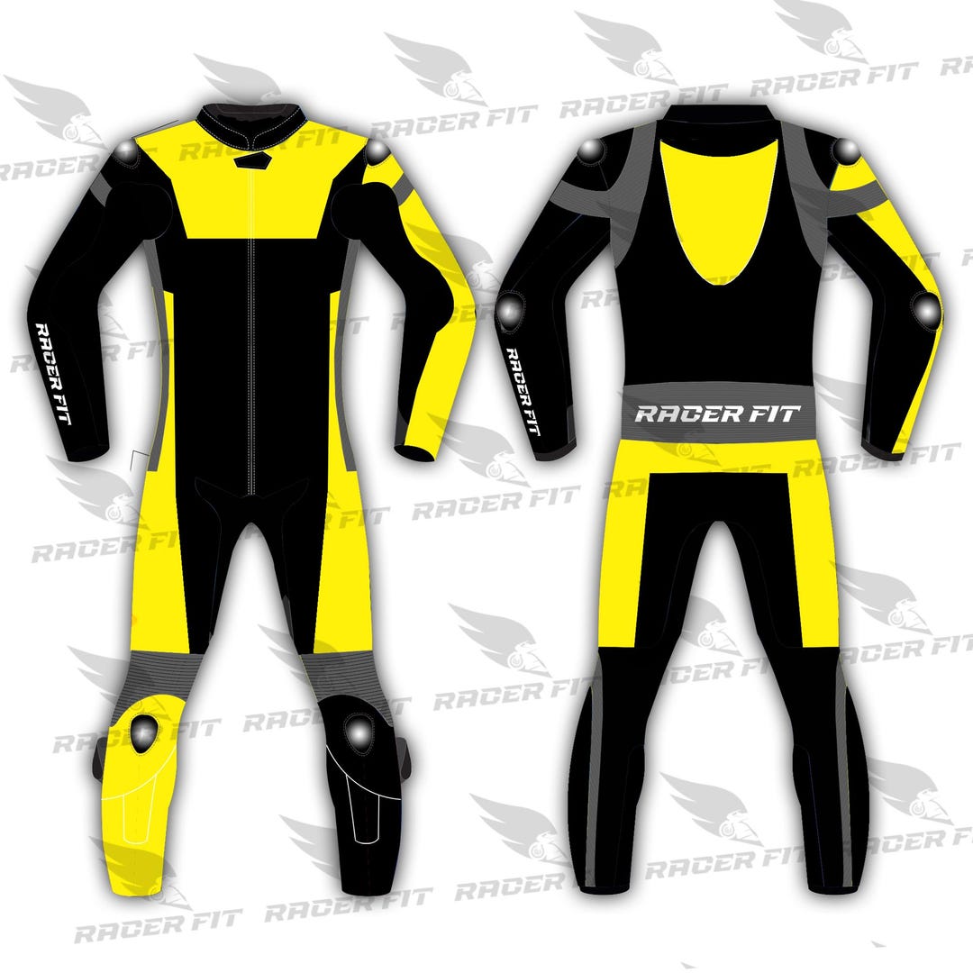Motorbike Racing Leather Suit With Racer Fit, Custom Biker Suit ...