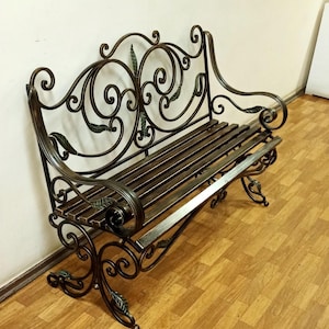 Wrought Iron Garden Bench