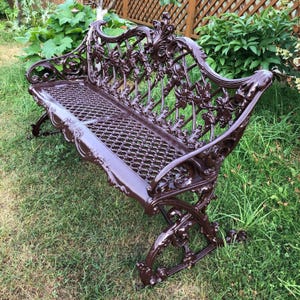 Any Color Cast Iron Garden Bench