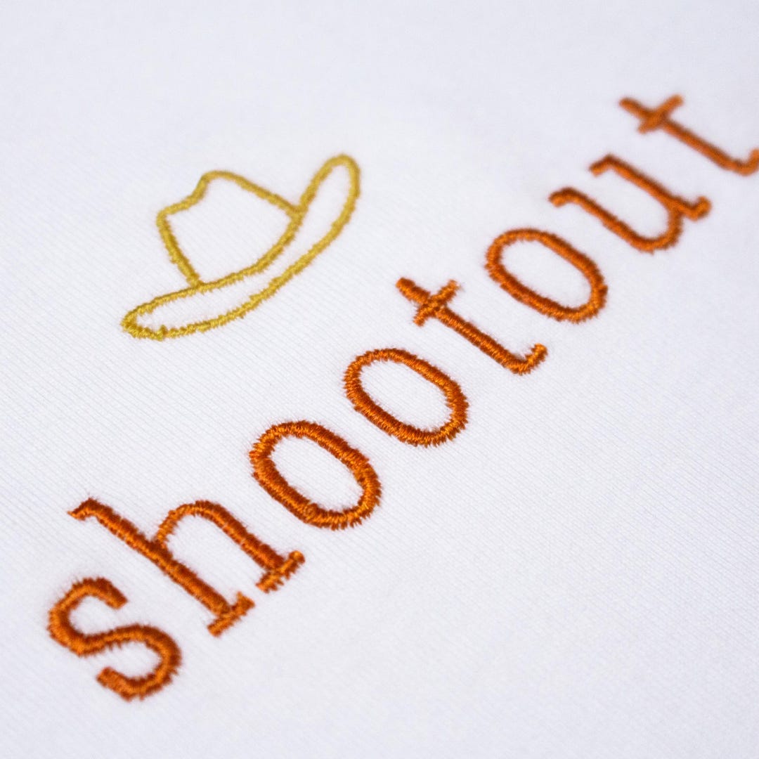 Red River Rivalry Sticker Red River Rivalry - Shootout Shirt - Texas - Longhorns - Embroidered - Etsy