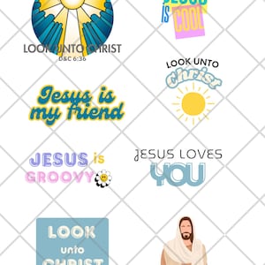 Arquivo digital de adesivos "Venha a Cristo"