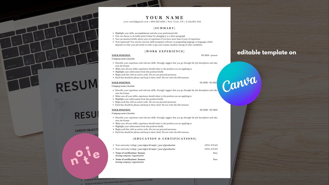 AST_MINIMALISM RESUME & CV Template_professional Editable Resume ...