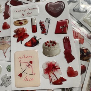 3D Stickers "Valentine's Day" / Set of 13 3D stickers for case
