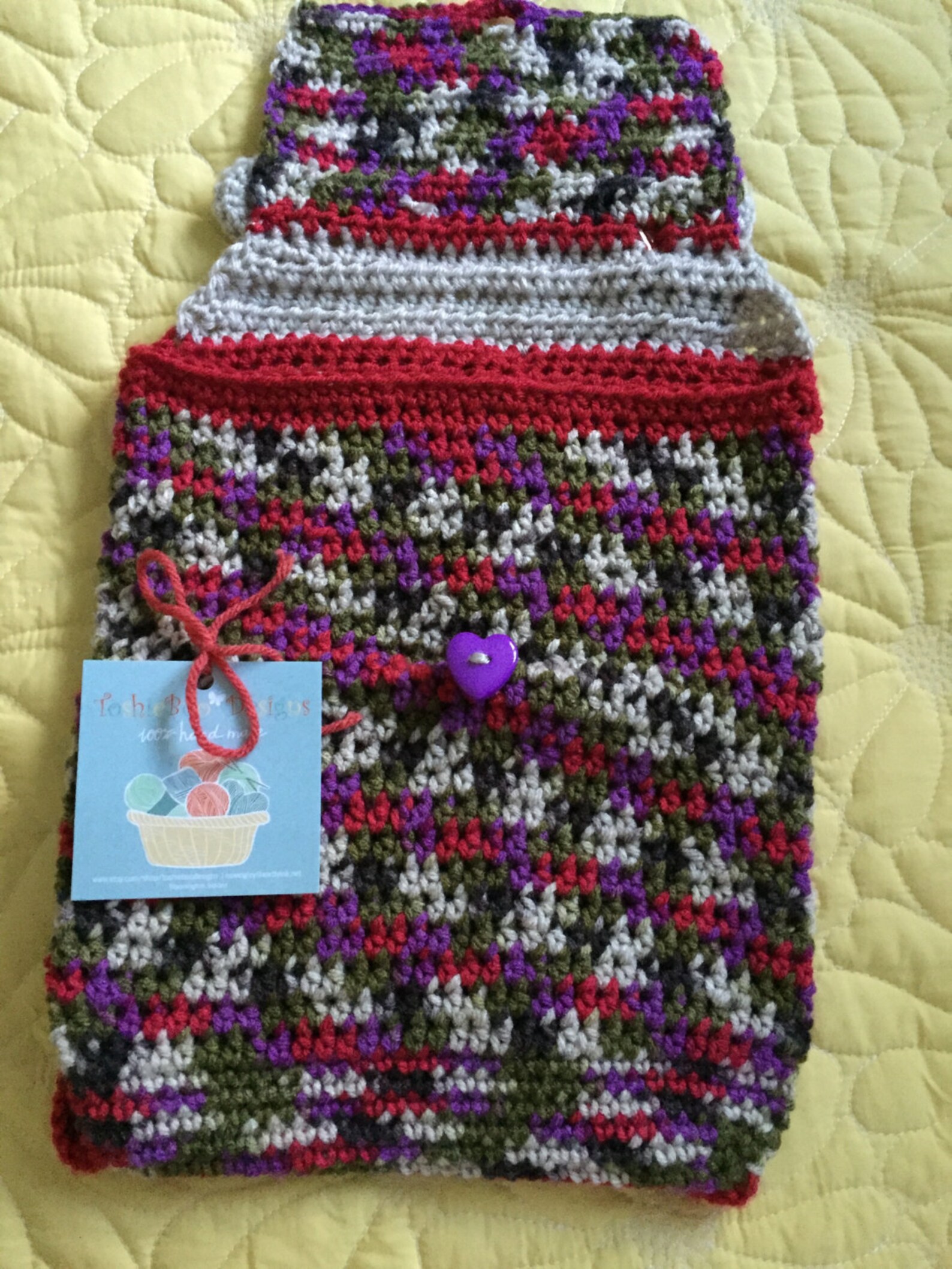 Sock Monkey Backpack Crocheted in a striping yarn with purple Etsy