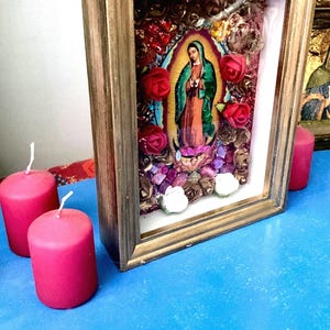 Our Lady of Guadalupe Shadow Box: Mexican Catholic Altar Shrine