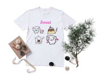 Söt T-shirt söt smaskig glad