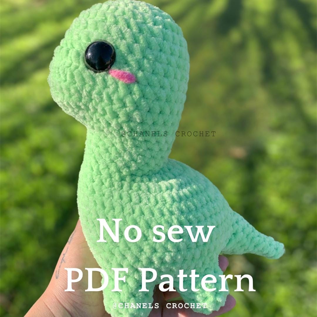 Chonky Brontosaurus (no Sew) PDF Pattern English - Etsy