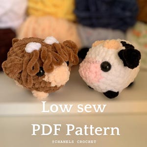 Small Chonky Cows PDF-patroon Engels (2 in 1)