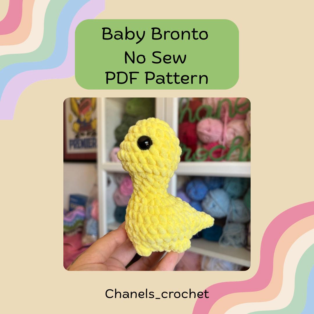 Baby Brontosaurus (no Sew) PDF Pattern English - Etsy