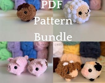 Chonky Farm Bundle PDF Patterns English (4 in 1)
