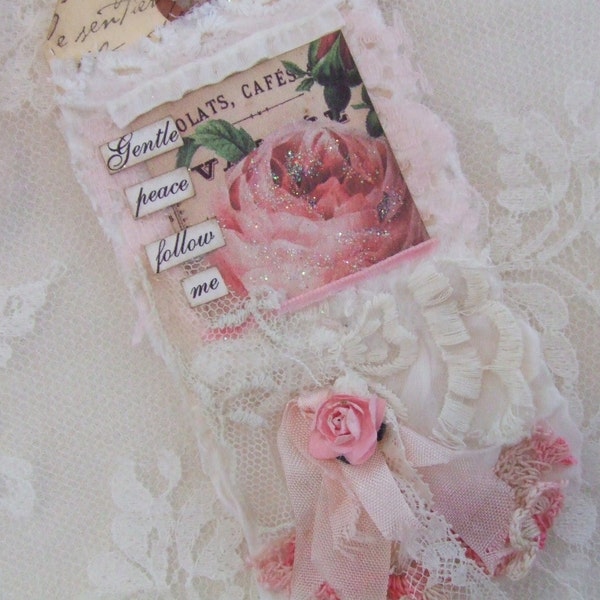 Vintage Rose Lace Gift Tag