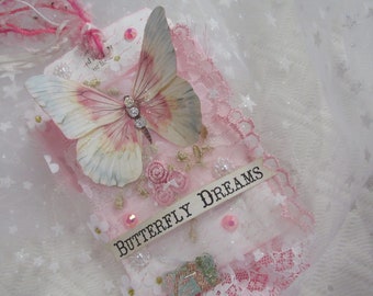 DIY Tag Kit, Craft kit, Make your own tag kit, Ethereal Butterfly tag, Art Kit, Free youTube Workshop