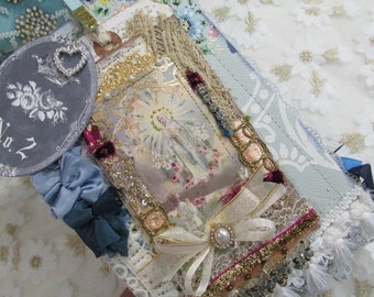 RESERVED Prayer Journal, Blessed Mary Journal, Catholic Gift, Devotional, Handmade, Virgin Mary