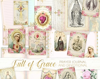 Vintage Rose Digital Prayer Book: Shabby Chic Catholic Journal (Digital Download)