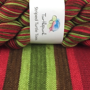 Poison Apple - Hand Dyed Self Striping Sock Yarn