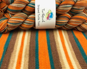 Pumpkin Spice - Hand Dyed Self Striping Sock Yarn