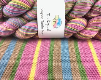 Wild Rose - Hand Dyed Self Striping Sock Yarn - Ready to Ship by April 26th