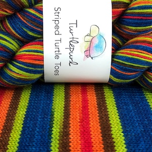 Bob's Camping Trip - Hand Dyed Self Striping Sock Yarn