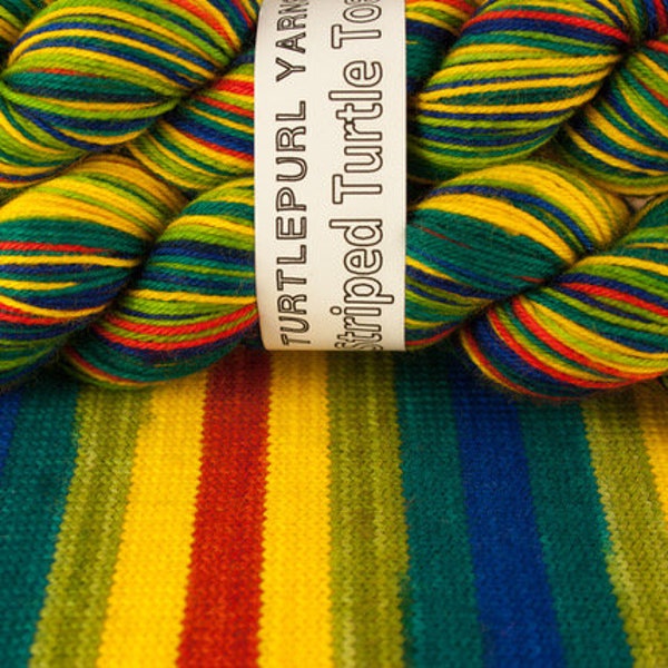 Polly Wanna Cracker - Hand Dyed Self-Striping Sock Yarn