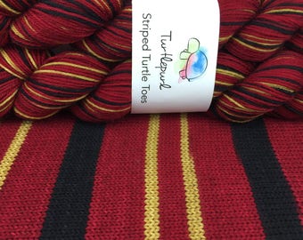 Token Redshirt - Hand Dyed Self Striping Sock Yarn - Ready to Ship by May 13th