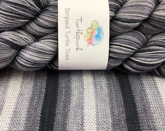 Greyscale - Hand Dyed Self Striping Sock Yarn