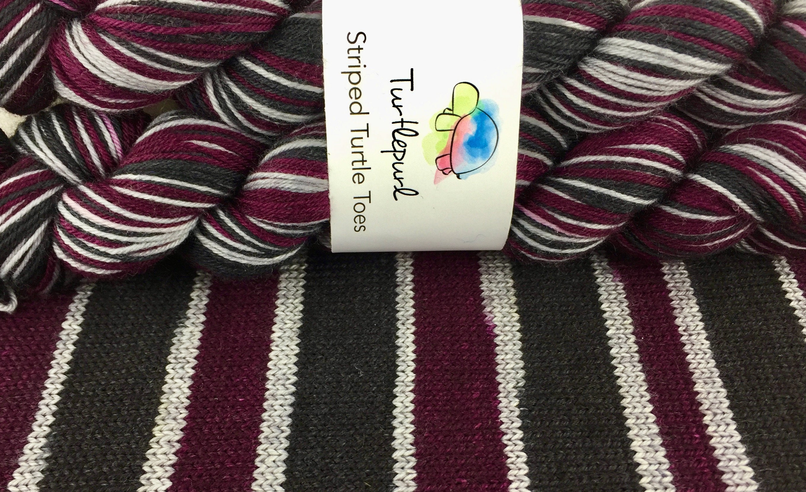Gothic Plum - Hand Dyed Self Striping Sock Yarn