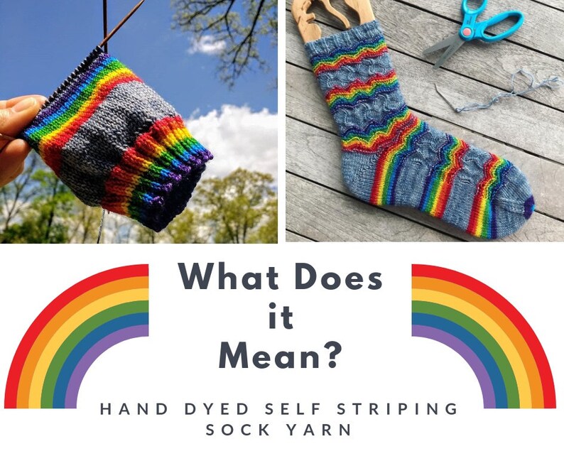 What Does It Mean Hand Dyed Self Striping Sock Yarn Etsy Canada