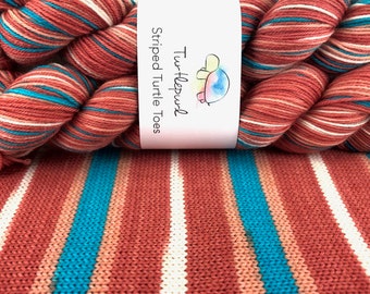 Down Under - Hand Dyed Self Striping Sock Yarn - Ready to Ship by April 26th