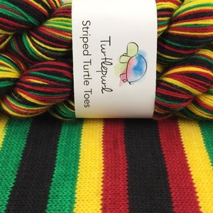 Rasta - Hand Dyed Self Striping Sock Yarn