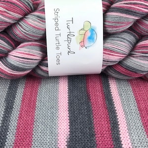 Tickled Pink - Hand Dyed Self Striping Sock Yarn