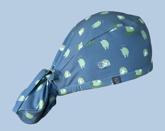 Capy Ponytail Scrub Cap: Frog's Day Off
