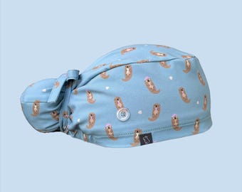 Capy Bun Scrub Cap: Otter-ly Unbothered